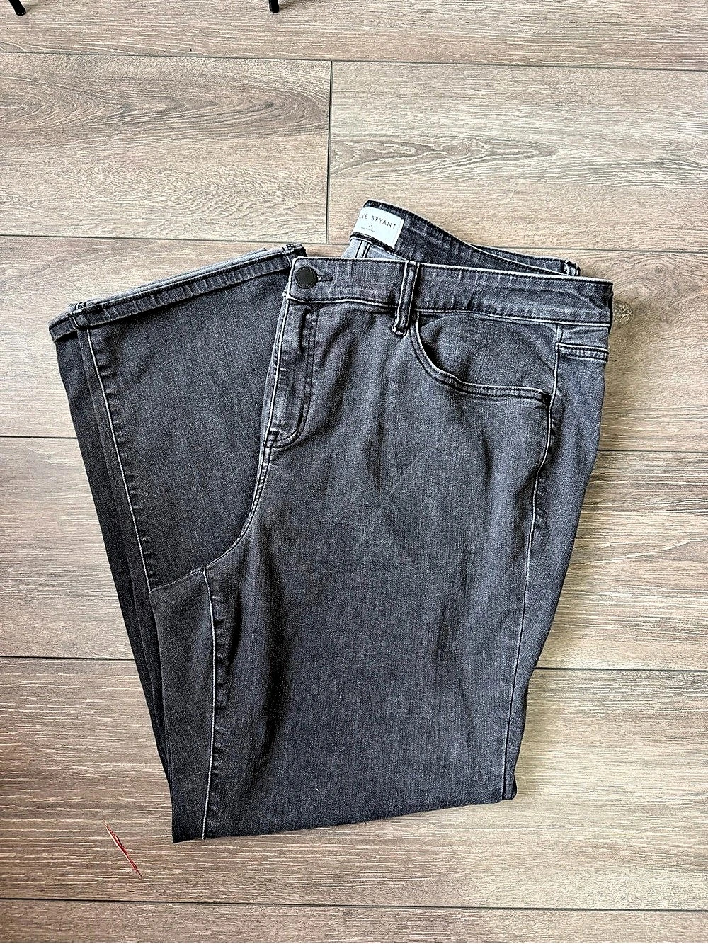 Lane Bryant Signature Fit Straight Leg Jeans Gray Waist 22
